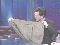 Stephen's holding up a pair of my pants.....