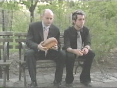 I loved the visual gags in this Corddry story. See, the guy in all black was feeding ducks with tiny prieces of bread while Rob just threw an entire loaf at the ducks.