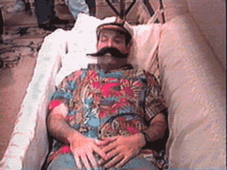 Scott the Engineer as DaBella, Howard's Philly nemesis.  This
 is the funeral from 1991